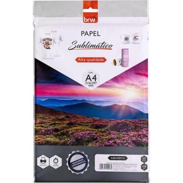 Imagem de Papel Transfer Sublimático A4 GLOSSY 100G Pacote com 50 Folhas - BRW