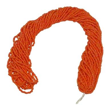 Imagem de Grânulos de vidro 11/0 checos - 12 fios de novelos, total de 10 cores (íris laranja)