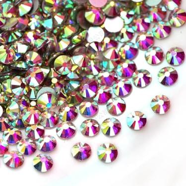 Imagem de 1500 peças de strass de 1,5 mm para arte de unhas, cola brilhante em pedras preciosas para capa de telefone DIY, fabricação de joias, artesanato - mistura de várias cores (branco AB)