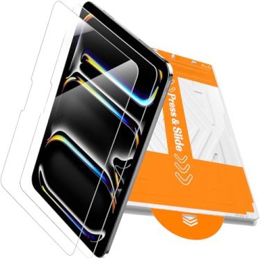 Imagem de PandaShield [Pacote com 2 protetores de tela para iPad Pro M4 [11 polegadas] 7ª geração (2024), película de vidro temperado 9H + com caixa de fácil instalação, compatível com Apple Pencil, sem bolhas