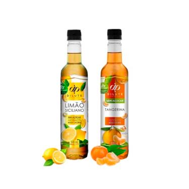 Imagem de Kit 2 Xarope Para Soda Italiana E Drinks Dilute Zero Açúcar (Frutas Vermelhas/Tangerina)
