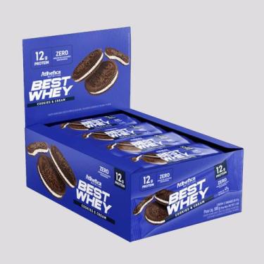Imagem de Barra de Proteina Atlhetica Best Whey I - 12 unidades, Cookies and Cre