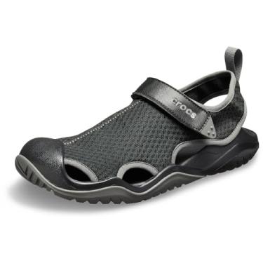 Imagem de CROCS Chinelo Swiftwater Mesh Deck Sandal, Adulto Unissex, Black, 42, Preto