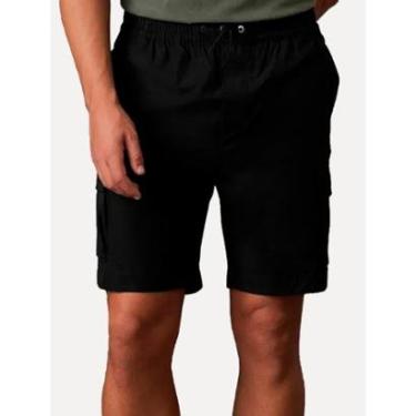 Imagem de Short Calvin Klein Jeans Masculino Cargo Poliamida Preto-Masculino
