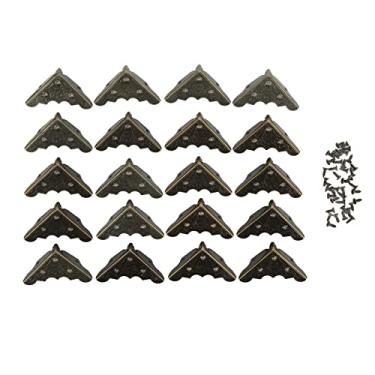 Imagem de KIMISS Protetores de Canto de Metal Vintage 50 Peças para Caixas de Madeira-protetores de Canto Estilo retrô Com 100 Parafusos para Proteção de Borda e Decoração