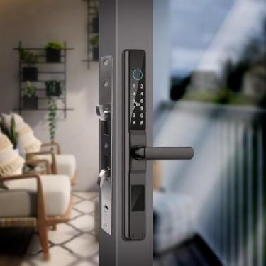 Imagem de Fechadura Digital FD11B Biométrica para Porta de Correr Perfil Estreito IP65 com Senha e Cartão