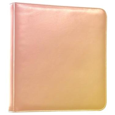 Imagem de Álbum de recortes de fotos gradiente rosa amarelo DIY com mangas de plástico livro de visitas presentes de viagem