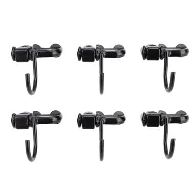 Imagem de aqxreight 6 PCS L Gancho Duplo Parafuso Prisioneiro Amarração para Baixo Encaixe de Aço Carbono para Caminhão Cama Reboque Controle Captador RV Resistente Forte Lastin L GanchoL Duplo Parafuso