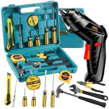 Imagem de Kit Ferramentas 13 Peças Parafusadeira Elétrica 5V  Kit Completo para 
