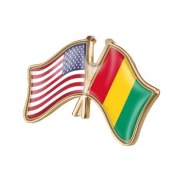Imagem de QTAOEIONG Bandeiras dos Estados Unidos, EUA, América, EUA e muitos outros países, broche de liga de amizade com cruz, 1.3x0.9inch/32x23mm, Metal, Sem Pedra Preciosa