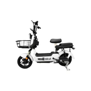 Imagem de Bicicleta Elétrica 600W, Velocidade Máxima 32 km/h, Banco Duplo com Encosto, Rodas Aro 14", Freio a Tambor, Painel Digital, Branco ou Preto