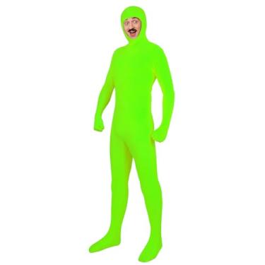 Imagem de Uisozsfeb Traje Zentai unissex de corpo inteiro elastano fantasia de Halloween rosto aberto cosplay body para homens e mulheres (Z3914GN, G)