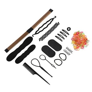 Imagem de Cryfokt Ferramenta de Trança de Cabelo Portátil Leve Diy Acessórios de Cabelo para Cabeleireiros Senhoras Meninas Kit de Trança de Trança Fofa para a Vida Diária Festa Escolar Casamento Formatura