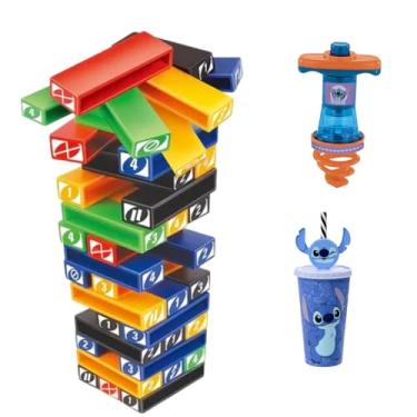 Imagem de Kit: Jogo Tombou Perdeu + Copo Infantil com Canudo + Brinquedo tipo Pião com Lançador (KIT 1)