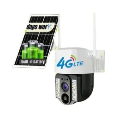Imagem de Câmera Externa Solar 4K V380 pro 8MP Sem Fio Com Detecção Humana PIR À