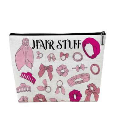 Imagem de Bolsa de maquiagem pequena para maquiagem, bolsa organizadora pequena com zíper, bolsa de viagem portátil para mulheres, acessórios de cabelo, presentes para mulheres, colega de trabalho, irmã 1