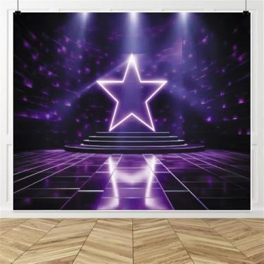 Imagem de Cenário de palco 3 x 2,4 m tecido karaokê noite festa de aniversário decoração de banda rock and roll apresentações apresentações cenários cenários cenários show de moda fotos música drama estúdio