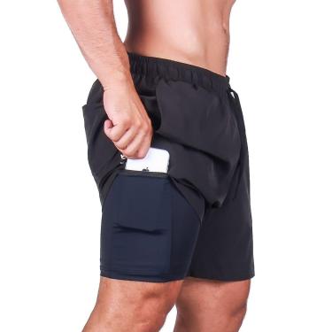 Imagem de Bermuda 2 em 1 Masculina Corrida Treino Academia Surty Athletic Code-Masculino