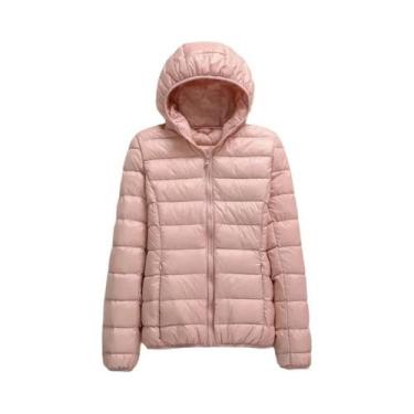 Imagem de Jaqueta Puffer Com Capuz Para Mulheres plus Size, Leve E Quente, Casac