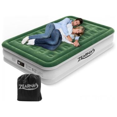 Imagem de Colchão Inflável Casal Queen com Bomba Embutida, Para até 300KG, Zearna, Verde
