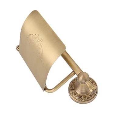 Imagem de Mingzhe Montado na Parede Antigo Cobre Aço Inoxidável Suporte de Toalha Tecido Rolo Armazenamento Cabide para Banheiro