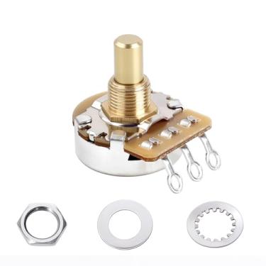 Imagem de Banworks Brass B500K Potenciômetro de guitarra cônica linear de 0,9 mm com rosca sólida tamanho completo (tamanho de 15,9 mm) Potenciômetro de guitarra cônica linear para Gibson Les Paul LP/SG Fender
