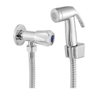 Imagem de Ducha Higiênica Registro De Metal + Engate Flexível Aço Inox 1,20 Metr