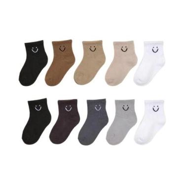 Imagem de Meias Confortáveis Para Bebês Meninos E Meninas Com Padrão De Emoticon