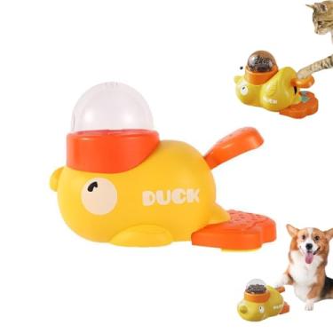 Imagem de Brinquedo de quebra-cabeça interativo 2 em 1 em forma de pato – Dispensador de petiscos para cães e gatos, treinamento de QI para reduzir inchaço e tédio (animais pequenos/médios)