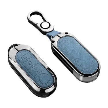Imagem de Capa protetora para chave remota de carro, compatível com fiat ducato 500 500l panda grande punto lancia musa(N-blue keychain)