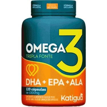 Imagem de Ômega 3 Tripla Fonte 1000mg - 120 Cápsulas - Katiguá-Unissex