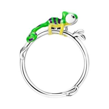 Imagem de Anel De Prata Esterlina 925 Feminino Com Design De Vaga-lume E Rosa Va