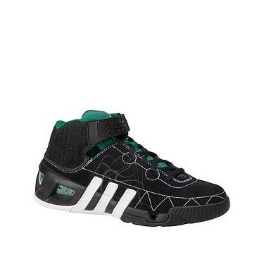 Imagem de adidas Tênis de basquete masculino TS Commander Player, Preto/branco/verde, 11.5