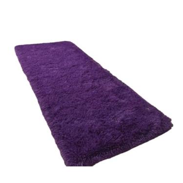 Imagem de Tapete Passadeira 2,00 X 0,60 Mt Sala e Quarto para Sala e Quarto, Fácil de Limpar e Durável, Adapta-se a Residências Brasileiras com Estilos Modernos ou Clássicos(Roxo)