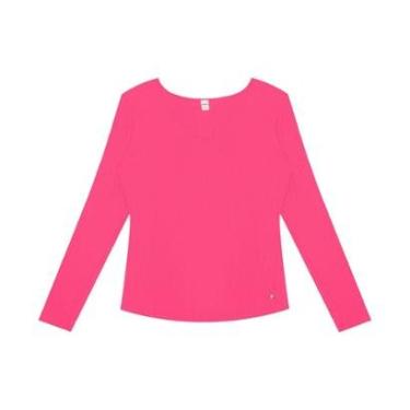 Imagem de Blusa Manga Longa Em Ribana Canelada Rovitex Rosa-Feminino