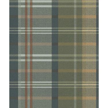 Imagem de Papel de Parede Botany House Xadrez Verde 15565