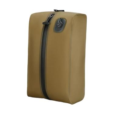 Imagem de Baoblaze Saco de armazenamento a vácuo para viagem, saco multifuncional com vedação a vácuo, organizador de malas, mochilas, itens para atividades ao ar livre, Cáqui