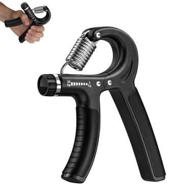 Imagem de Hand Grip Flexor de Punho com Mola Ajustável, 5kg a 60kg, Fortalecedor de Antebraço e Mãos, Exercício de Fisioterapia Treino e Força Musculação Profissional Ergonômico.