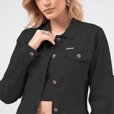 Imagem de Jaqueta Jeans Color Clássica Slim - Bloom, Preto, 46