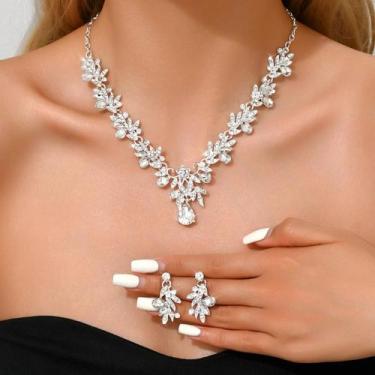 Imagem de Conjunto De Joias Femininas Modernas Com Colar De Corrente E Brincos E