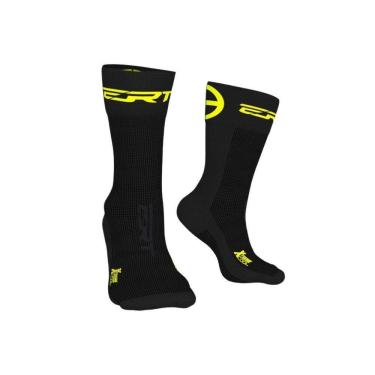 Imagem de Meia Ciclismo Ert Preto E Verde Cano Médio