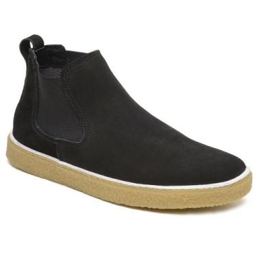 Imagem de Bota Chelsea Masculina Couro Legítimo Sola Crepe Ultra Leve Costura Re