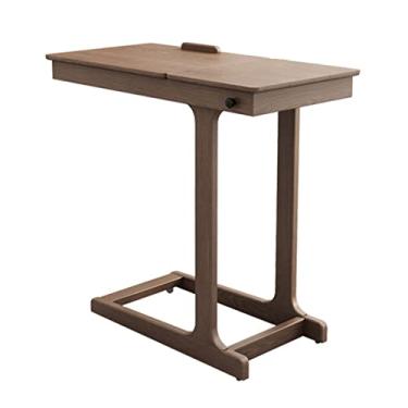 Imagem de Mesa de canto com suporte de armazenamento, mesa de cabeceira para sala de estar, escritório, quarto, banheiro, mesa de canto