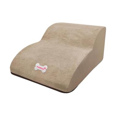 Imagem de ＡＷＨＡＯ Escada para Animais de Estimação com 2 Degraus, Versátil, Leve, com Base Antiderrapante, Escada para Sofá para Filhotes, Rampa para Cães em Sofás, Cam, Cáqui