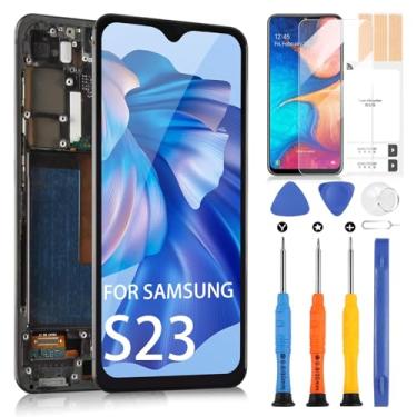 Imagem de Substituição de tela LCD TFT para Samsung Galaxy S23 5G A911 - para Galaxy S23 5G Display LCD Touch Screen Digitalizador SM-S911B S911E S911U Montagem com ferramentas (preto com moldura)