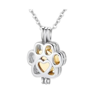 Imagem de Colar De Urna Memorial Em Aço Inoxidável Para Animais De Estimação Com