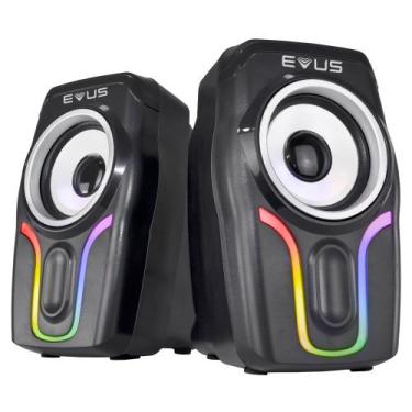 Imagem de Caixa de Som Evus AS-225D Color Wave 2.0 RGB
