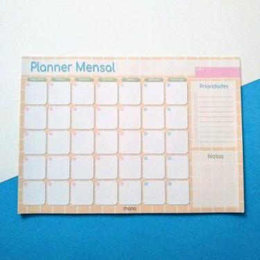 Imagem de Planner Mensal Rosê - Organizador de Compromissos - mana papelaria