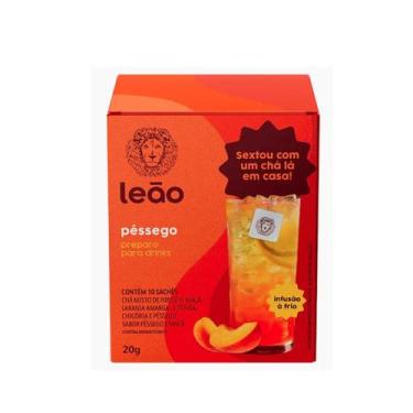 Imagem de Chá Gelado Drink Leão Embalado Individual Sabor Pêssego - Leao