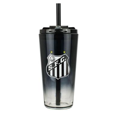 Imagem de Copo Vidro Transparente Canudo E Tampa 750ml - Santos-Unissex